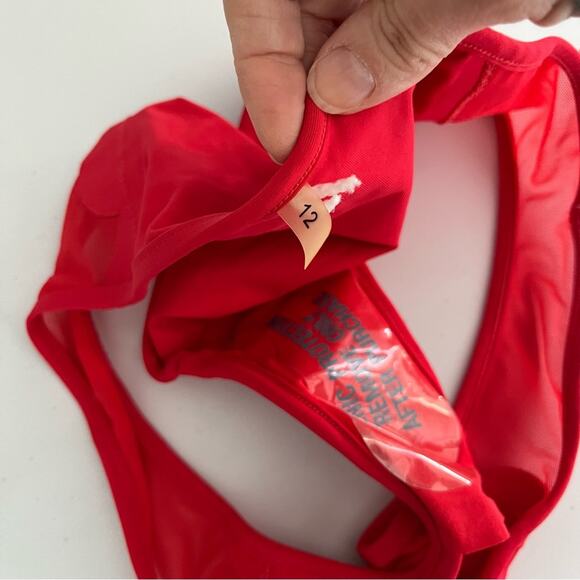 Seafolly Scalloped Hipster Bikini Bottom in Chilli Red Size 8US NEW - Picture 5 of 5